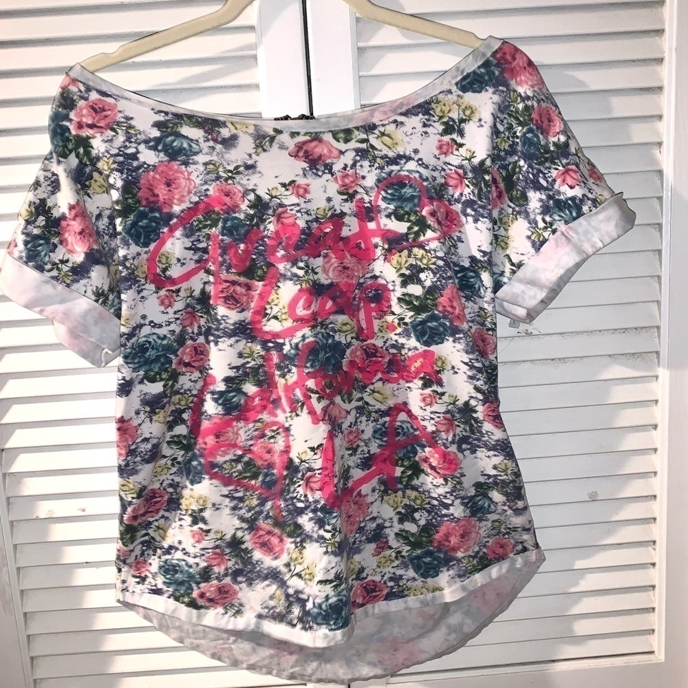 Y2k Floral Graphic Thick Tshirt